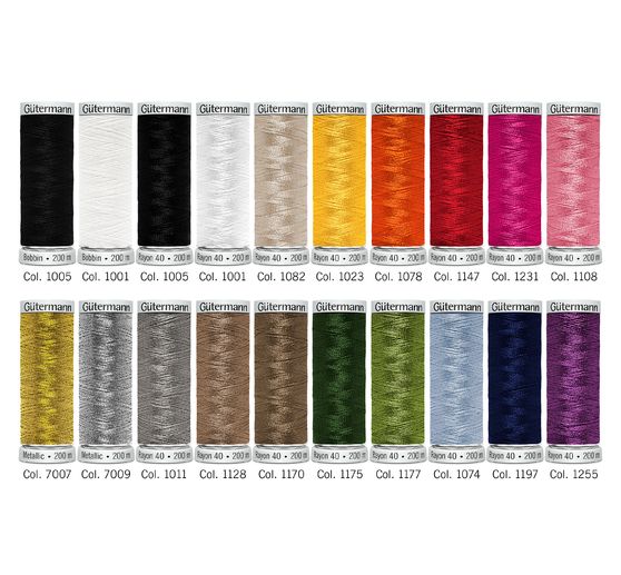 Set di fili per ricamo a macchina Gütermann