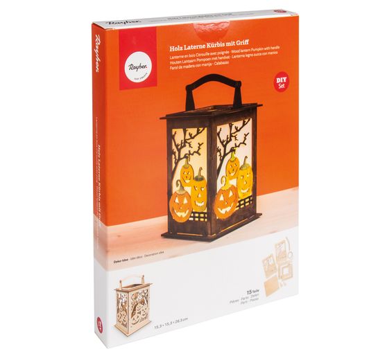 Wooden Lantern "Halloween"