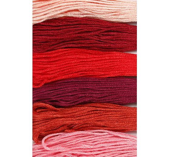 Embroidery thread set "Shades of red"