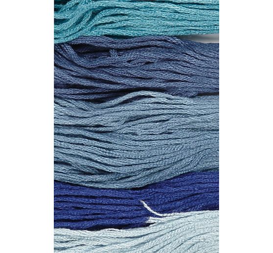 Embroidery thread set "Shades of blue"