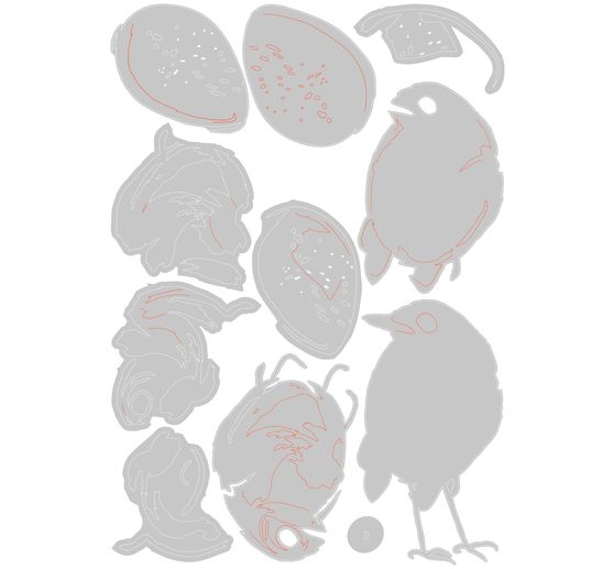 Sizzix Thinlits fustella "Bird & Egg Colourize di Tim Holtz