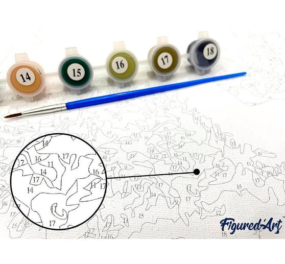 Painting by numbers "Monkey with headphones"