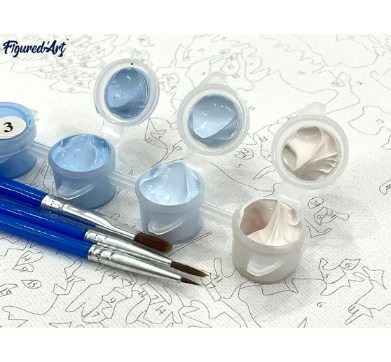 Painting by numbers "Monkey with headphones"