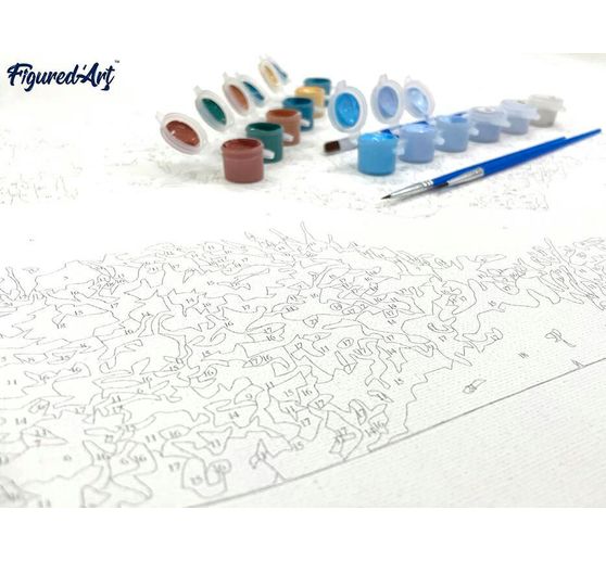 Painting by numbers "Monkey with headphones"