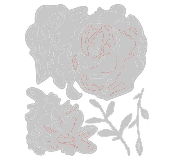 Sizzix Thinlits Die Cutting Template "Brushstroke Flowers # 4 by Tim Holtz"