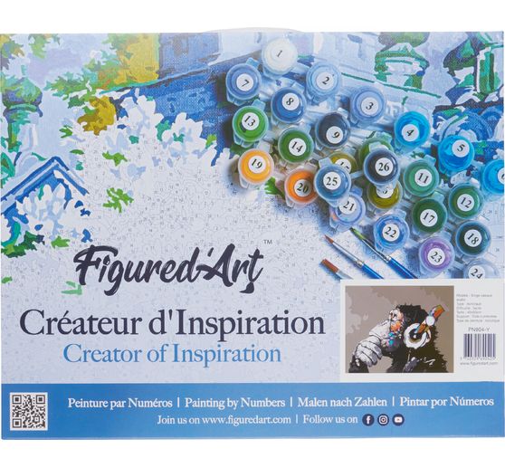 Painting by numbers "Monkey with headphones"