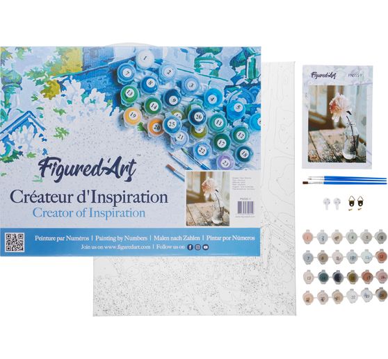 Painting by numbers "White flower"