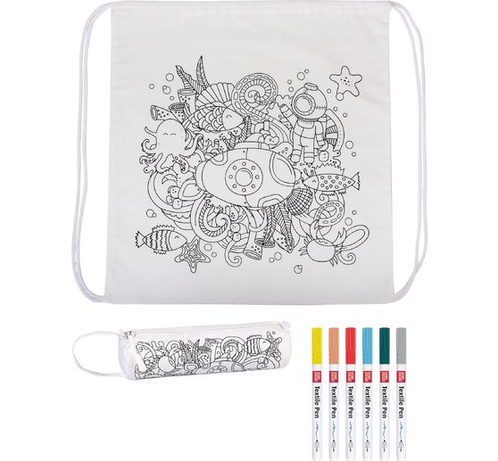 Craft set sports bag and pencil case "Seaworld"