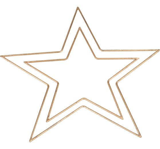 Metal ring "Star", Gold color