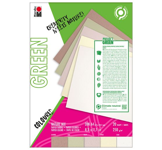Marabu Green paper pad nature mix, DIN A4