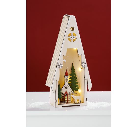 VBS Abete con scena invernale, incl. LED