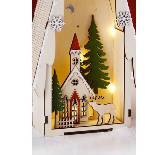 VBS Abete con scena invernale, incl. LED