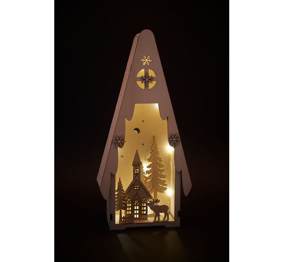 VBS Abete con scena invernale, incl. LED