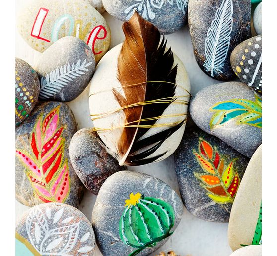 Creative Set "Steine bemalen im Boho-Look"