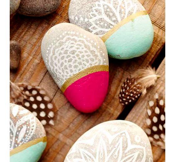 Creative Set "Steine bemalen im Boho-Look"