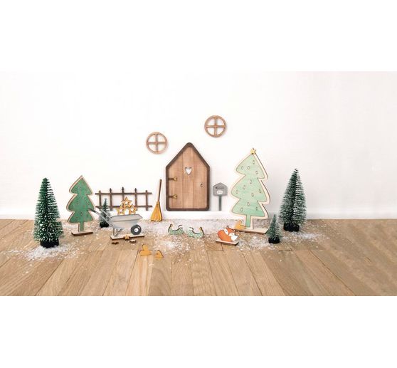 Wooden craft set "Secret Santa door Tomte"