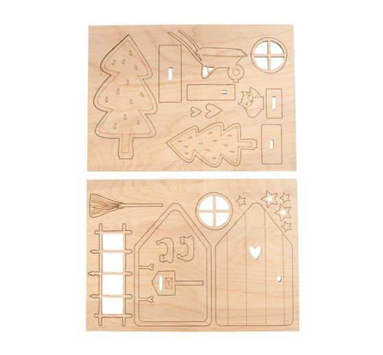 Wooden craft set "Secret Santa door Tomte"