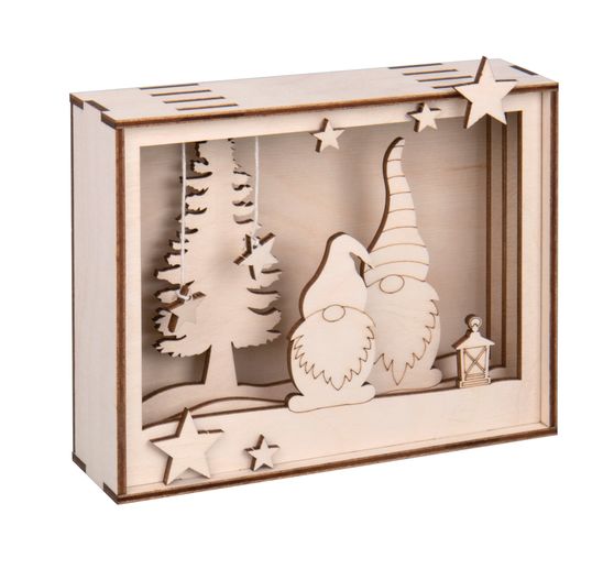 Wooden construction set motif frame "Secret Santa"