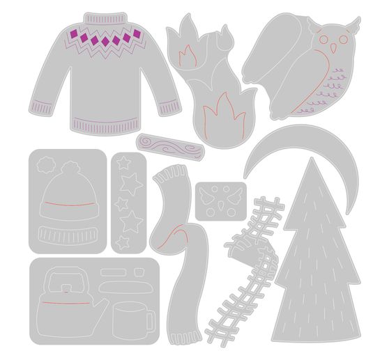 Sizzix Thinlits punching template "Cozy Woodland"