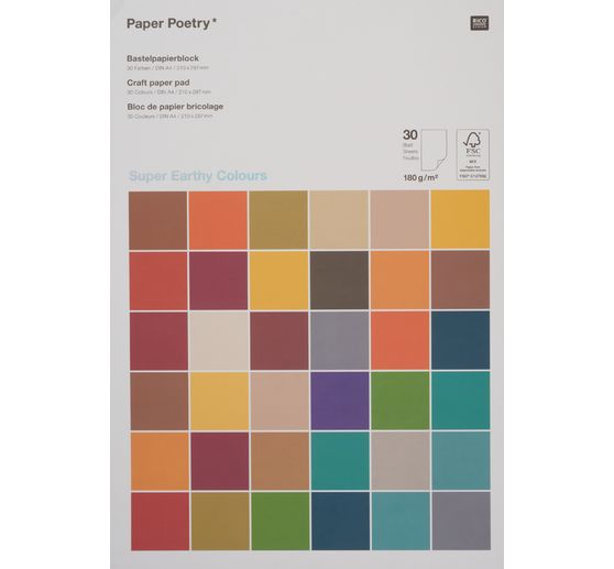 Handicraft paper pad "Earthy Colours"