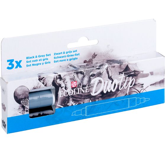 Talens Ecoline Duotip "Black-Gray set"