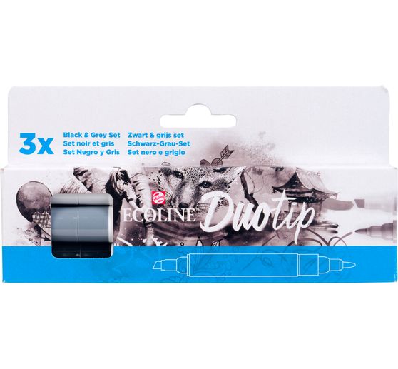 Talens Ecoline Duotip "Black-Gray set"