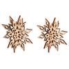 3D Wooden decoration pendant "Snowflakes" to stick