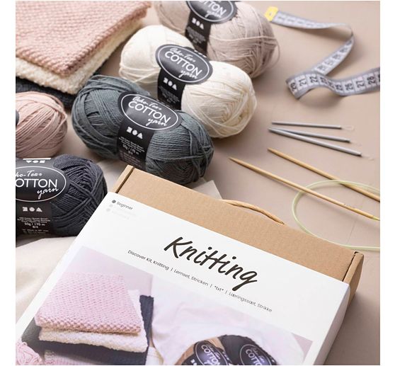 Learning set knitting "Washcloth"