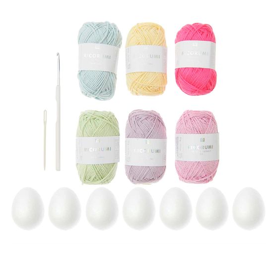 Rico Design Ricorumi Crochet set "Easter eggs Pastel"