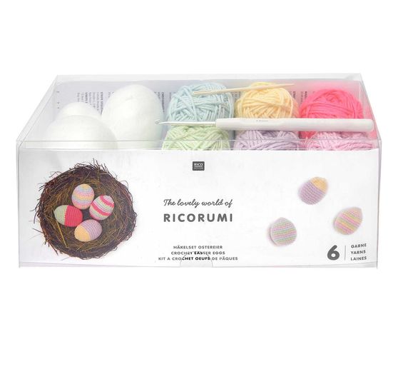 Rico Design Ricorumi Crochet set "Easter eggs Pastel"
