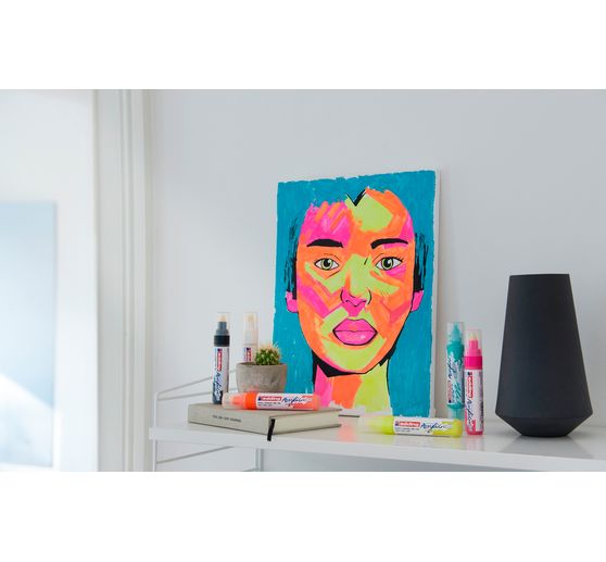 edding 5000 Acrylic "Acrylic marker - Neon", wide, set of 5