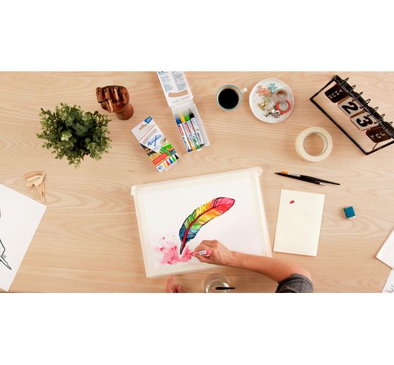 edding 5100 Pennarello acrilico "Basic", medio, set di 5 pezzi