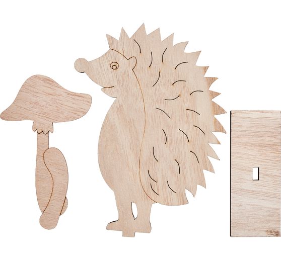 VBS Wooden building kit "Hedgehog", 3 pcs.