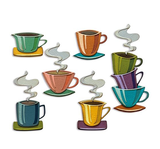 Fustella Sizzix Thinlits "Papercut Café by Tim Holtz"