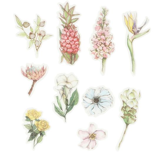 Adesivi Washi "Fiori pastello