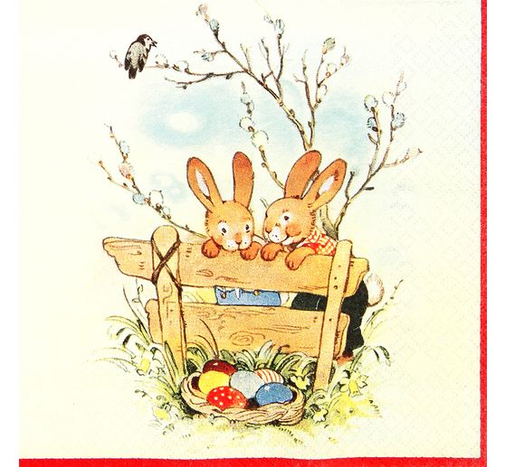 Tovagliolo "amicizia del coniglietto