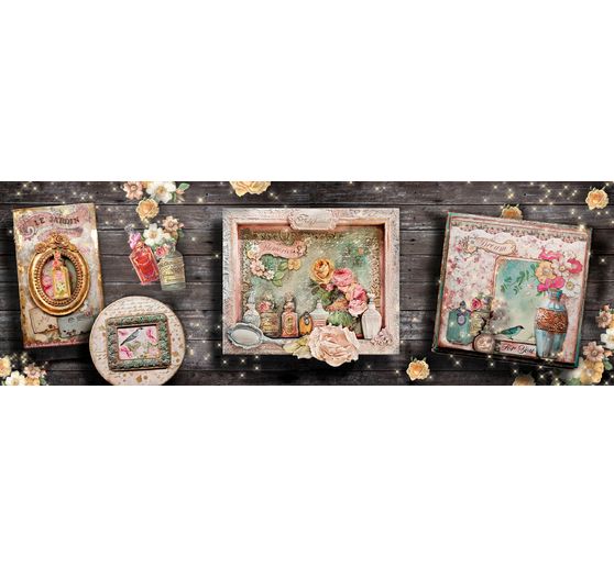 Motif straw silk "Album of Roses"