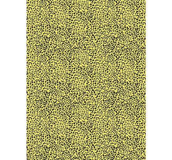 Carta decopatch fluorescente "Yellow Leoprint