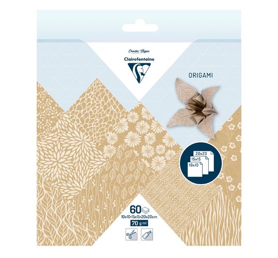 Assortimento di carta pieghevole "Carta kraft floreale".