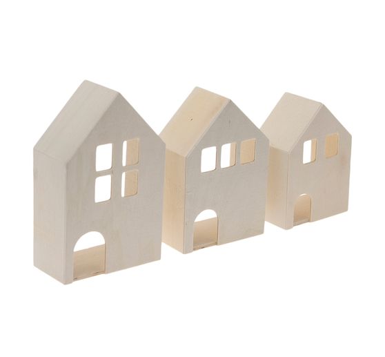 Casa in legno 3D, set di 3 pezzi