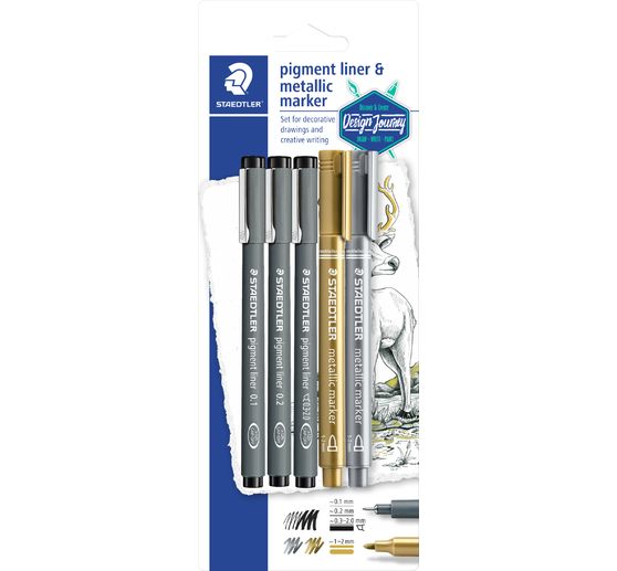 STAEDTLER Pigment Liner e marcatore metallico