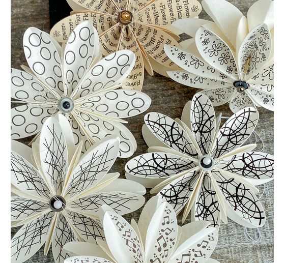 Silicone stamp for folding flower "Design"