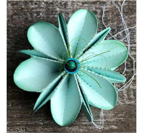 Punching template folding flowers "S"