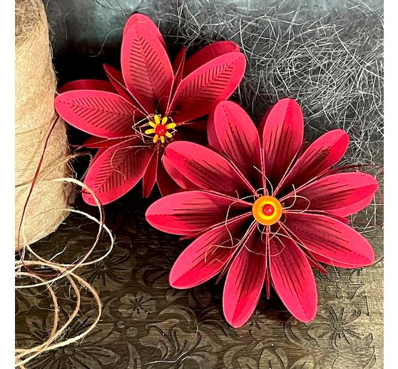 Punching template folding flowers "L"