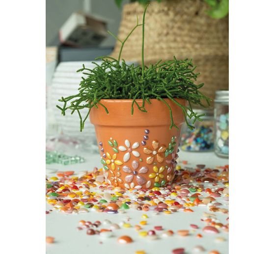 Glass mosaic stones "Diamond", colorful mix, approx. 180 g