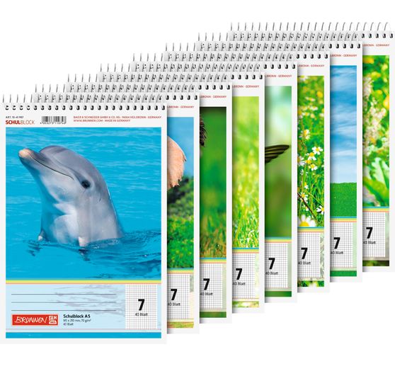 Blocco note Brunnen per la scuola "Lineatur 7