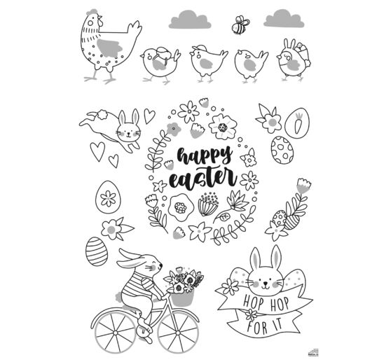 Window decoration templates "Bloom & Grow"