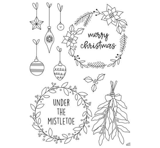 Window decoration templates "Cosy Winter"