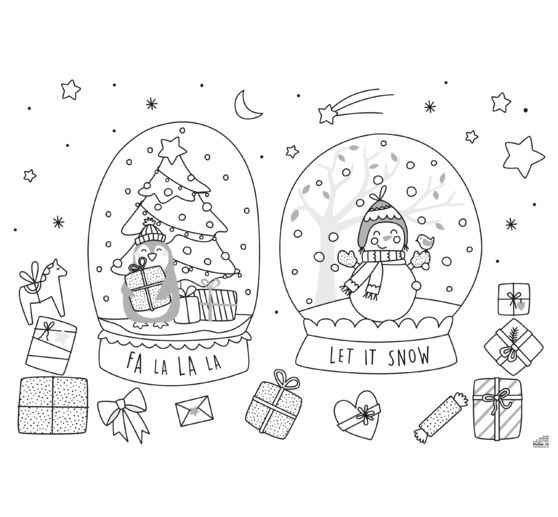 Window decoration templates "Cosy Winter"