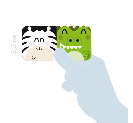 Gioco di domino educativo "Animali e texture"